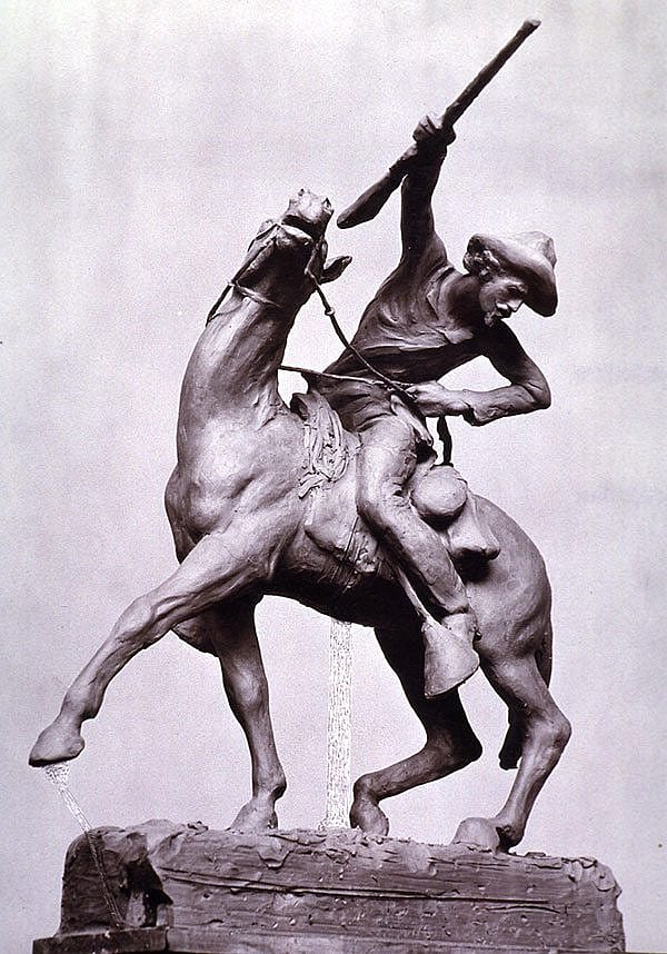 Supposedly, the Memorial Association wasn't happy with Whitney's model, pictured here, considering the horse too 