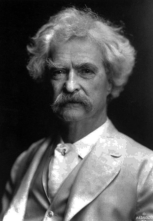 Mark Twain, ca. 1907. Photo courtesy The Mark Twain House & Museum, Hartford, Connecticut.