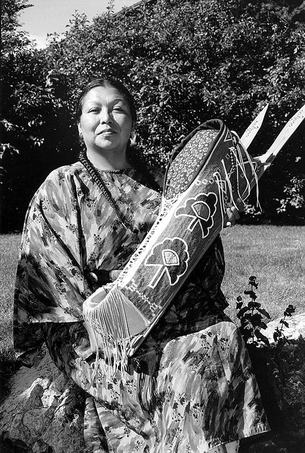 Vannesa Paukeigope Jennings at the Buffalo Bill [Center of the West], 1996. Photo by Lucille Warters.