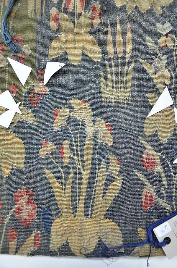 Bouquet at tapestry corner