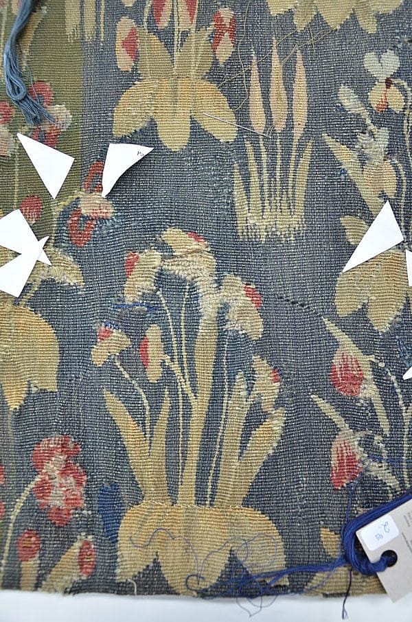 Bouquet at tapestry corner