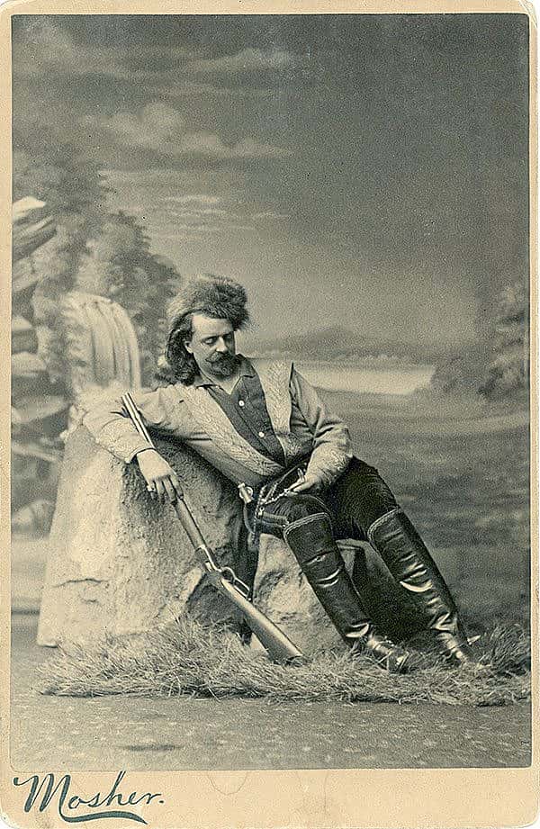 Buffalo Bill in scouting dress, ca. 1878. Mosher Studios, Chicago. Mary Jester Allen Collection. Cabinet photograph. MS 6 William F. Cody Collection. P.69.1541