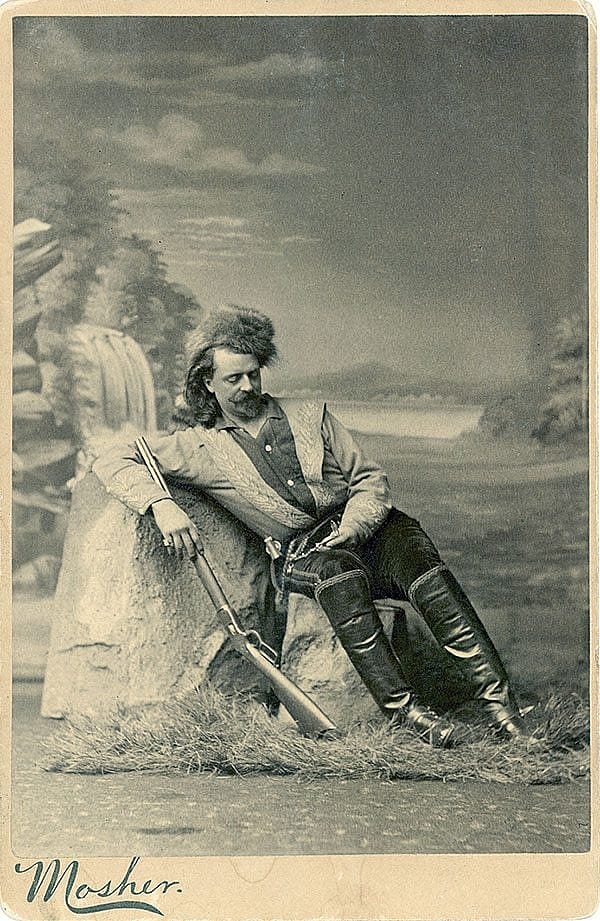 Buffalo Bill in scouting dress, ca. 1878. Mosher Studios, Chicago. Mary Jester Allen Collection. Cabinet photograph. MS 6 William F. Cody Collection. P.69.1541
