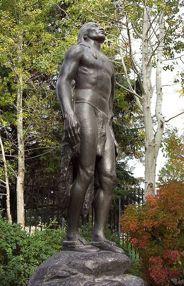 James Earle Fraser (1876-1953), "Buffalo Prayer," modeled ca. 1917, copyrighted 1931, cast posthumously 1968, cast 1/2 by Modern Art Foundry, New York, N.Y. Bronze, 107.5 inches. Gift of William E. Weiss. 51.72.