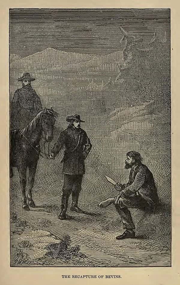 Bevins had a knack for escaping captors - even running barefoot in the snow. Buffalo Bill said, "I considered him as 'game' a man as I have ever met." Cody claimed that upon his capture, Bevins requested Cody's knife to dig the cactus quills from his bare feet.