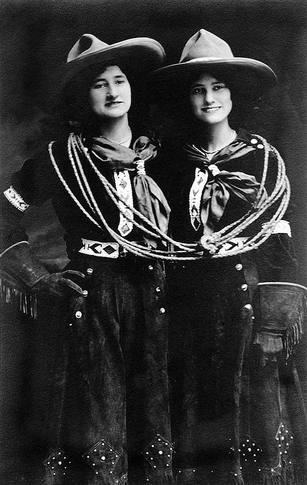 Etheyle and Juanita Parry. These sisters were popular cowgirls in Buffalo Bill's Wild West. P.69.1285.1