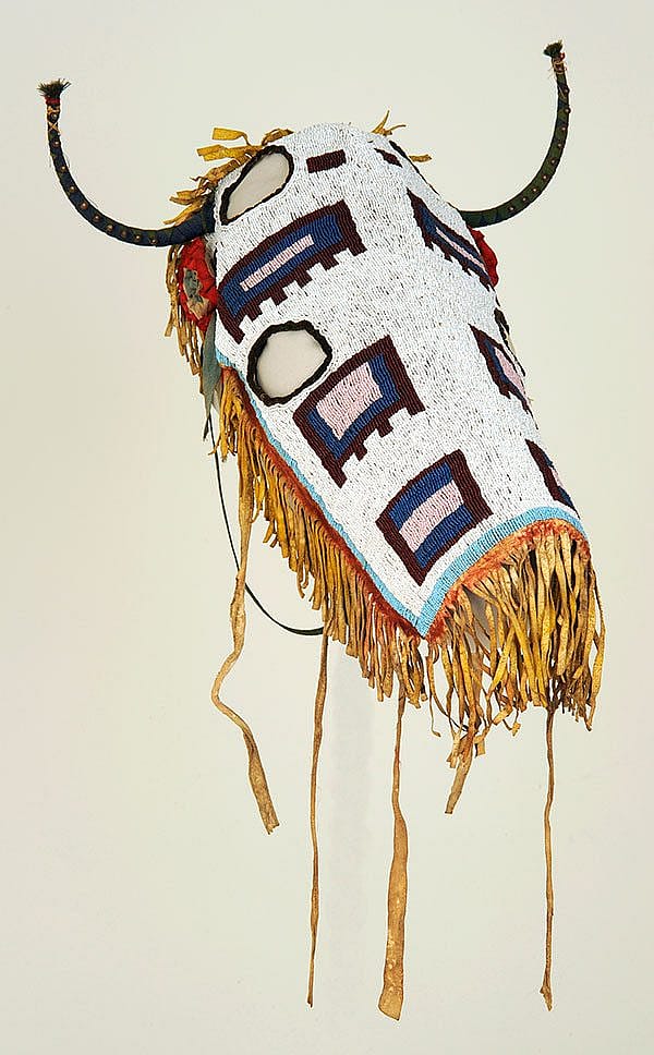 Blackfeet, Northern Plains, horse hood, ca. 1875. NA.403.215