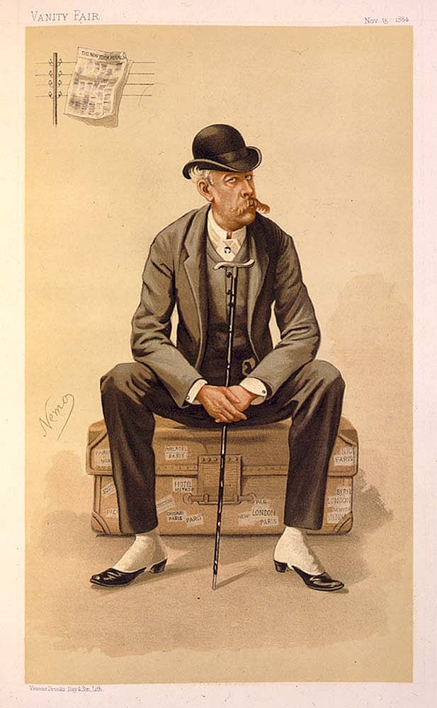 J.G. Bennett, publisher of the New York Herald, pictured in Vanity Fair, 1884, "Men of the Day." Library of Congress Prints and Photographs Division. LCUSZC4-3829