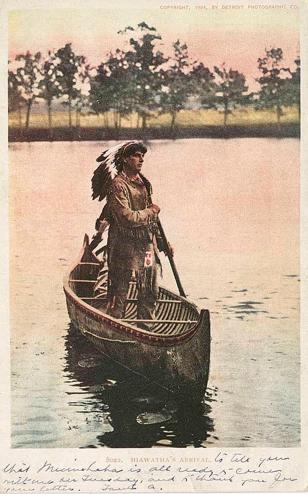 An illustration of Longfellow's "Hiawatha." New York Public Library Digital Collection. The Miriam and Ira D. Wallach Division of Art, Prints and Photographs: Photography Collection 67510