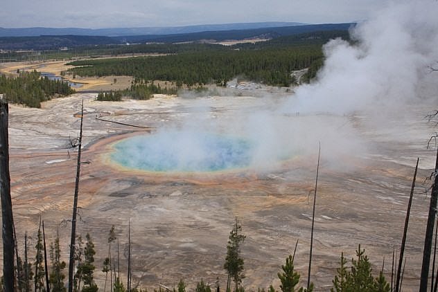 Grand Prismatic Spring in Yellowstone National Park.