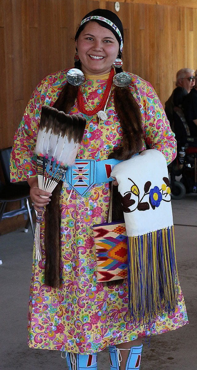 Hunter Old Elk at the Plains Indian Museum Powwow.