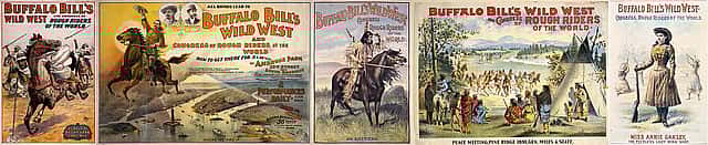 Wild West shows collage