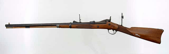 Springfield 1875 Officer's Model rifle. Gift of Olin Corporation, Winchester Arms Collection. 1988.8.1041