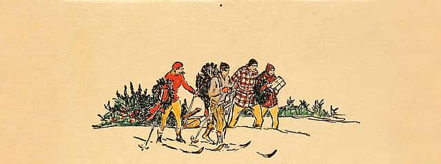 W.H.D. Koerner. Bringing To You a Wealth of Good Wishes. 1928, pen and ink and watercolor on paper. 1.78 (detail)