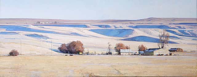 Josh Elliot (b. 1973). Morning Blue, n.d. Oil on linen. Museum Purchase from William E. Weiss Memorial Fund. 1.18 (detail)