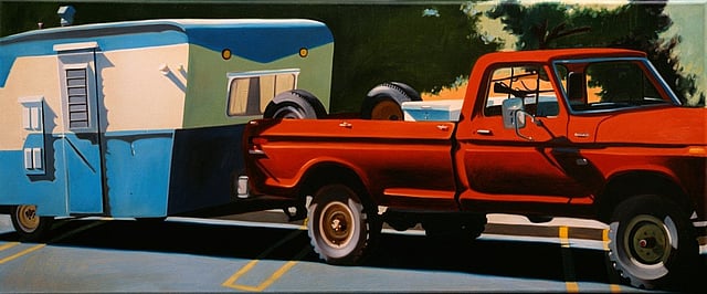 Robert Seabeck. "Fall Scene," 1979. Oil on canvas, 30 x 72 inches. Gift of anonymous donor. 6.79.