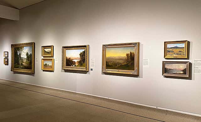 Albert Bierstadt painting in the Whitney Western Art Museum