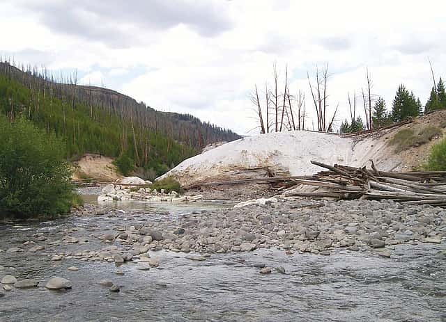 Wahb Springs boils up from beneath Cache Creek.
