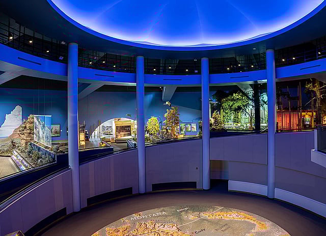 Draper Natural History Museum showing incline of ramp.