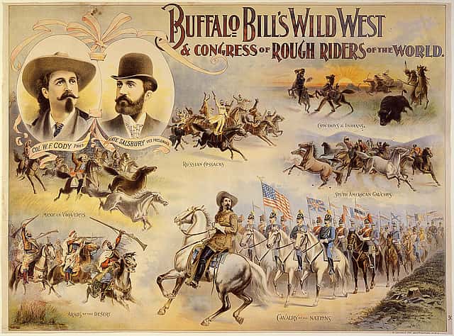 Buffalo's Bill Wild West poster, Congress of Rough Riders of the World, ca. 1895. Gift of The Coe Foundation. 1.69.170