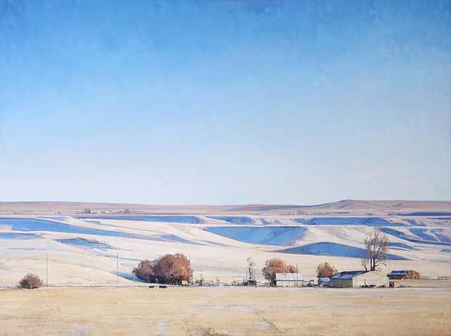Josh Elliot (b. 1973). Morning Blue, n.d. Oil on linen, 36 x 48 inches. Museum purchase from William E. Weiss Memorial Fund. 1.18