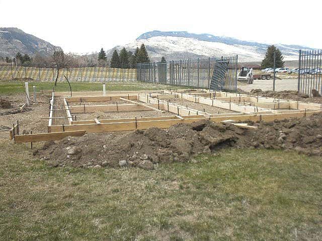 Putting in the footings for the new mews for the Greater Yellowstone Raptor Experience.