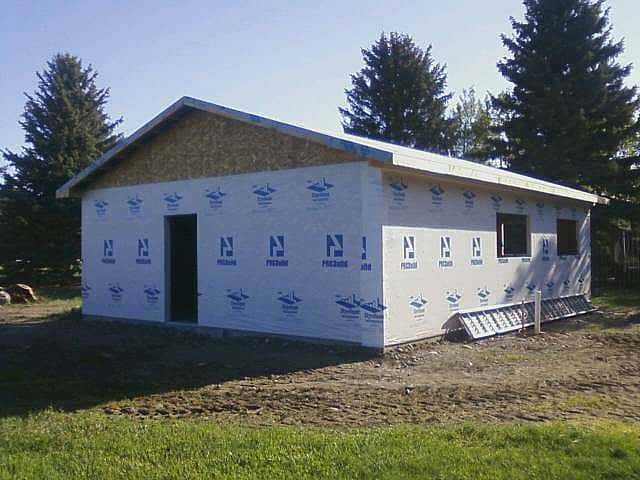 The mews at the Greater Yellowstone Raptor Experience: Looking like a real building!