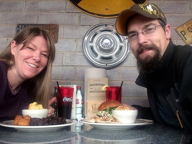 Melissa & Brandon enjoying some southern BBQ after the conference.