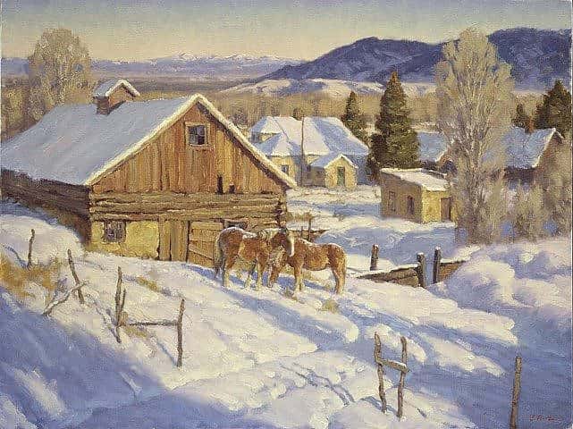 Charles Fritz, Ranch Buildings Above Rock Creek, William E. Weiss Purchase Award - 1997 Buffalo Bill Art Show, 20.97.