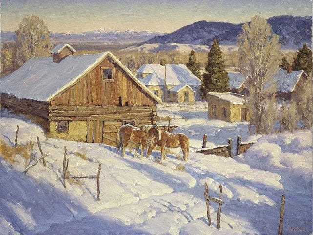 Charles Fritz, Ranch Buildings Above Rock Creek, William E. Weiss Purchase Award - 1997 Buffalo Bill Art Show, 20.97.