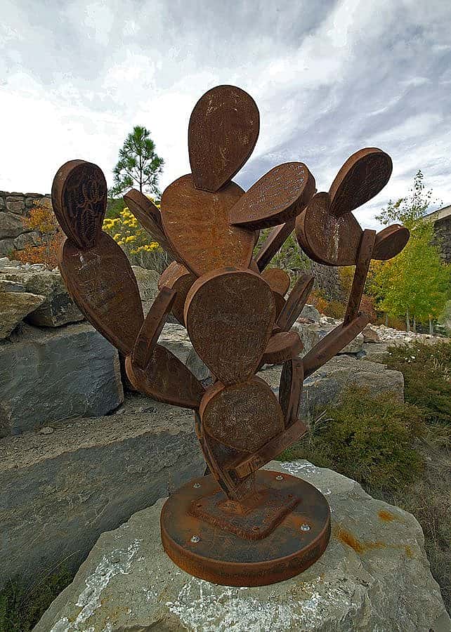 "Prickly Pear" by Charles Ringer. Outdoor sculpture at the Center of the West. 5.05