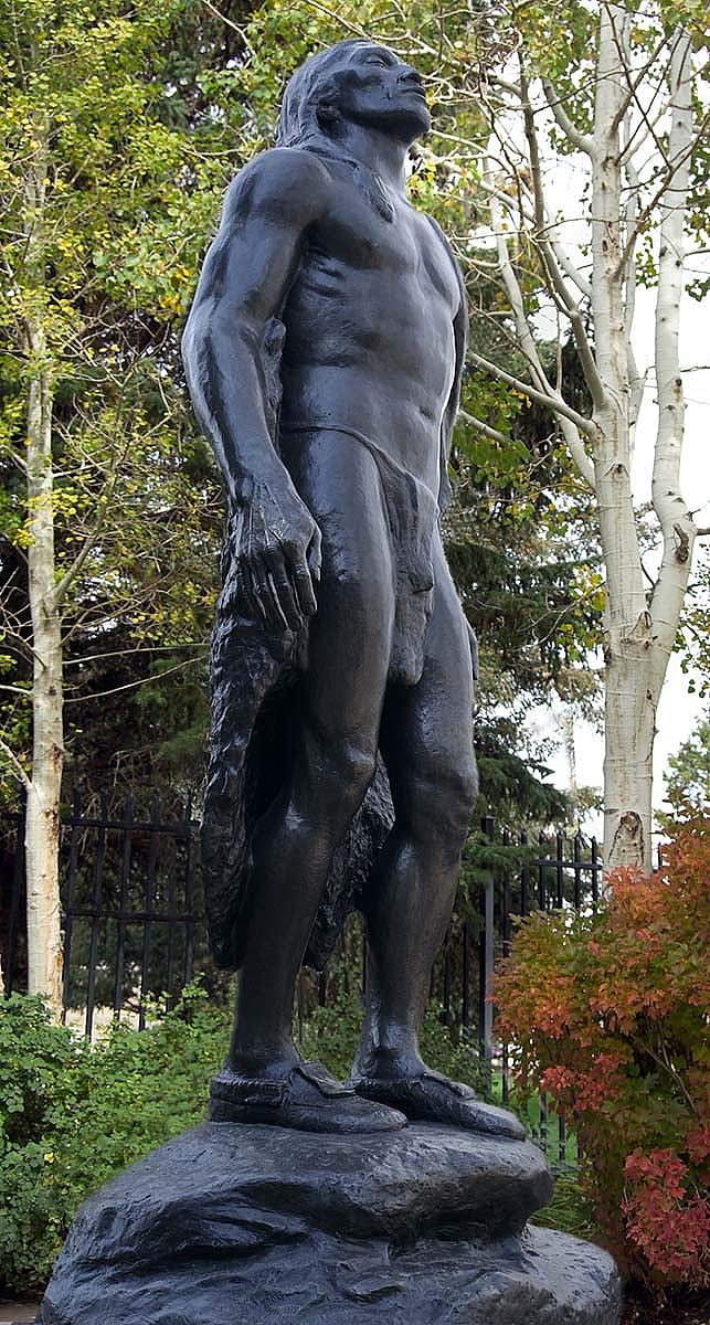 James Earle Fraser (1876-1953). "Buffalo Prayer," modeled ca. 1917, copyrighted 1931, cast posthumously 1968. Cast 1/2 by Modern Art Foundry, New York, N.Y. Bronze, 107.5 inches. Gift of William E. Weiss. 51.72
