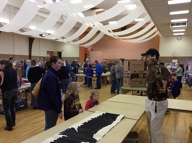 Brandon and Isham during the Arbor Day Tree Give Away event.