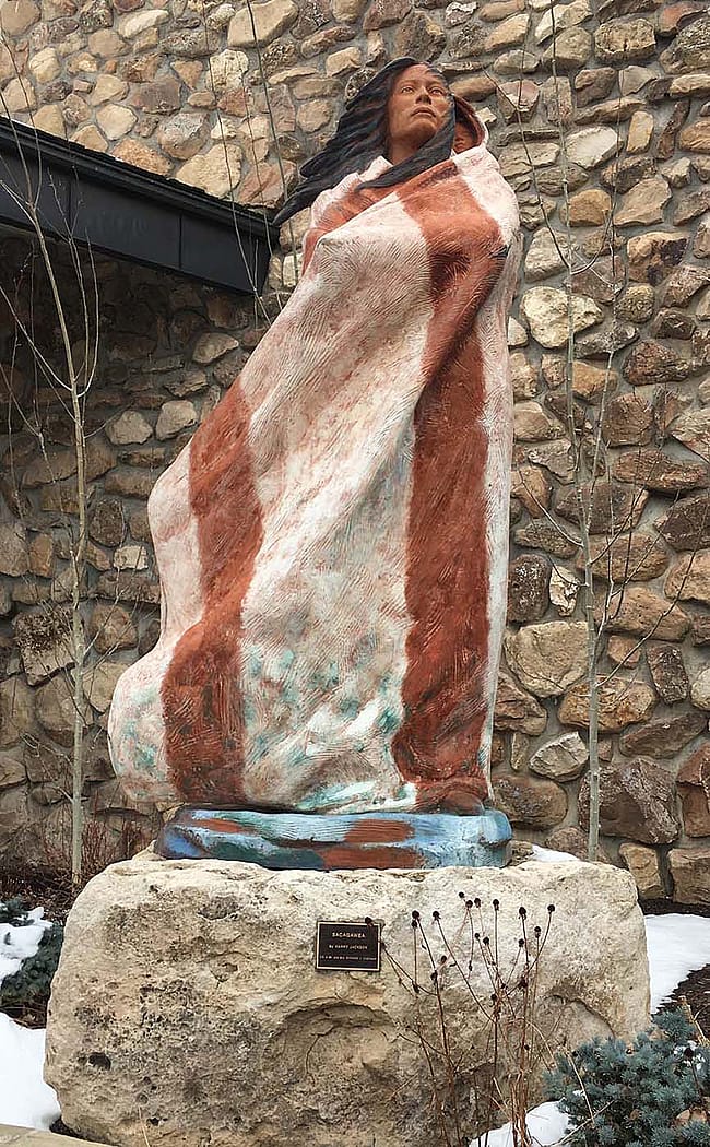 Harry Jackson (1924-2011). "Sacagawea," 1980. Painted bronze, 114 inches. Gift of Mr. and Mrs. Richard J. Cashman, (C) Harry Jackson Trust 2006. All Rights Reserved. 5.80