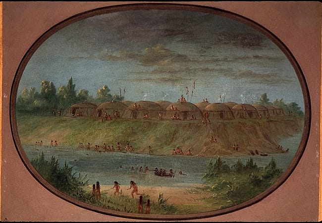 George Catlin's "Minatarree Village." 26.86