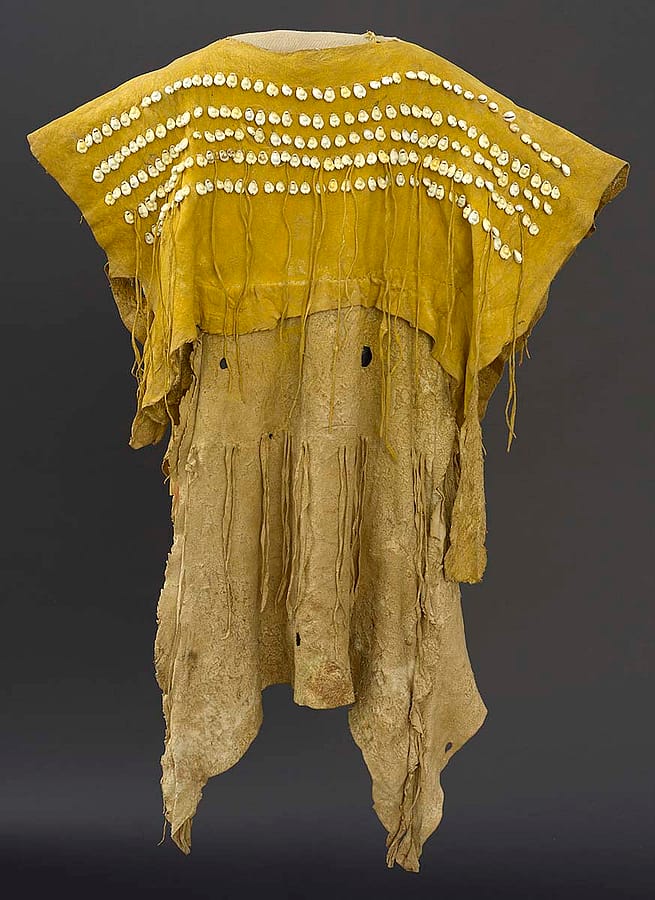 Dress, 1890. Kiowa. Paul Dyck Plains Indian Buffalo Culture Collection, acquired through the generosity of the Dyck family and additional gifts of the Nielson Family and the Estate of Margaret S. Coe. NA.202.1285