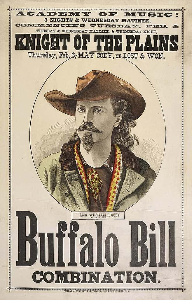 Poster for "Knight of the Plains," 1879. Four-color lithograph, 20.875 x 12.625 inches. 1.69.38