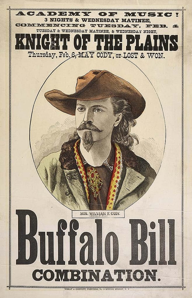 Poster for "Knight of the Plains," 1879. Four-color lithograph, 20.875 x 12.625 inches. 1.69.38