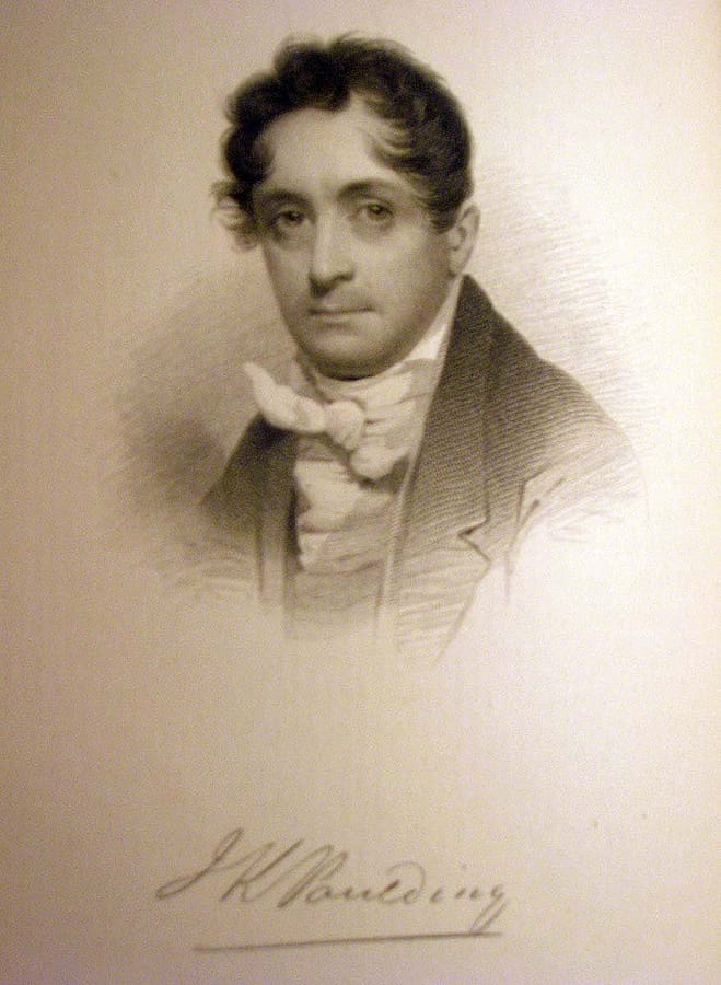 James K. Paulding, steel engraving from "Bryant and His Friends: Some Reminiscences of the Knickerbocker Writers" by James Grant Wilson, 1886. Flickr Commons.