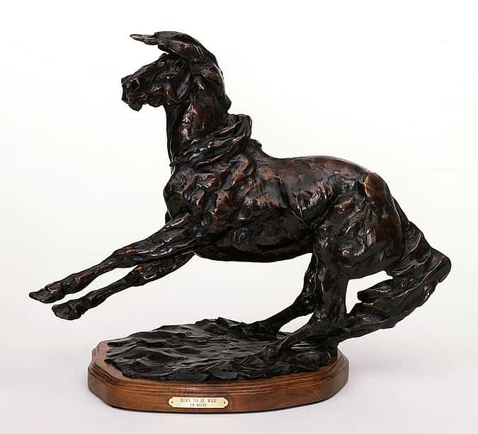 T.D. Kelsey (b. 1946). "Born to be Wild," 1998. Cast 1/5. Bronze, 19.25 x 23 x 11.5 inches. Sidni A. Kelsey Collection donated by her loving husband. 14.12.34