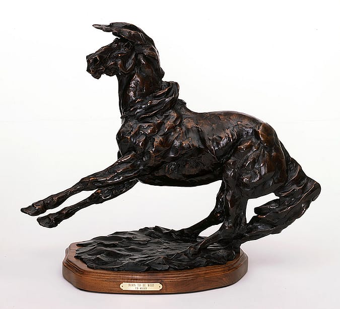 T.D. Kelsey (b. 1946). "Born to be Wild," 1998. Cast 1/5. Bronze, 19.25 x 23 x 11.5 inches. Sidni A. Kelsey Collection donated by her loving husband. 14.12.34