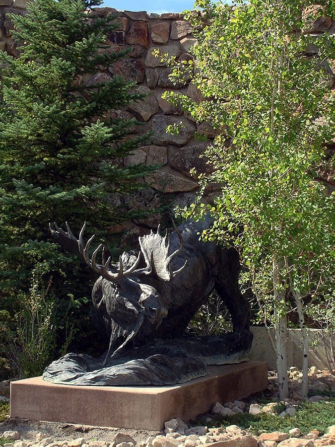 "Swamp Donkey" by T.D. Kelsey. Outdoor sculpture at the Center of the West. 14.12.7