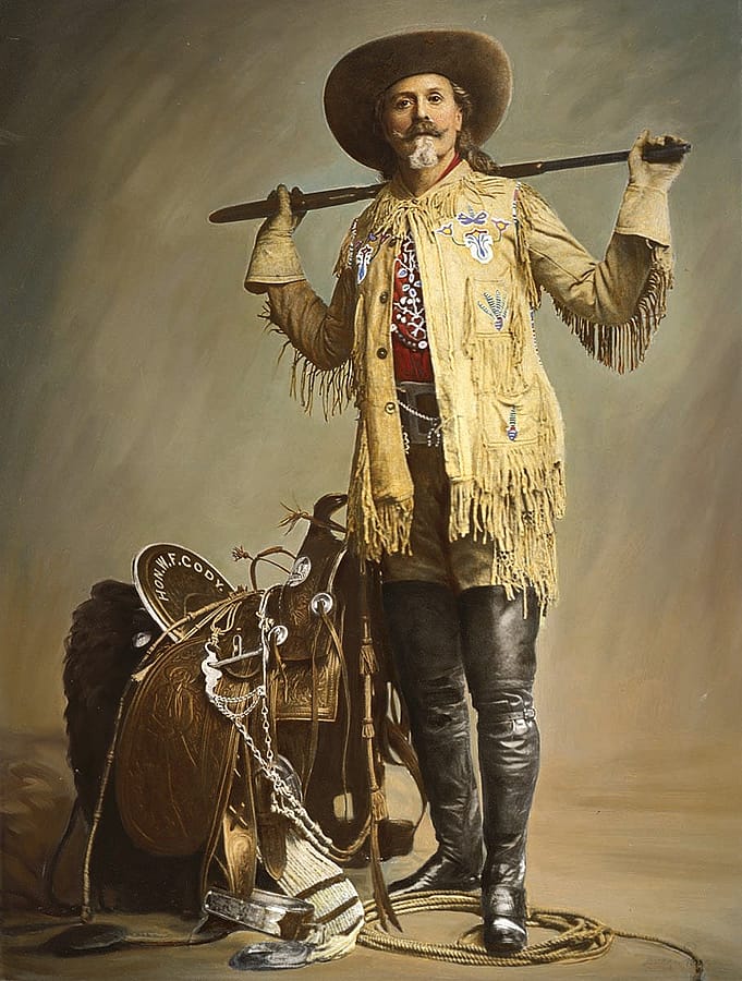 William F. "Buffalo Bill" Cody, ca. 1900. Hand colored by the western artist Adolf Spohr, 1958. Gift of Richard I. Frost. P.69.1483