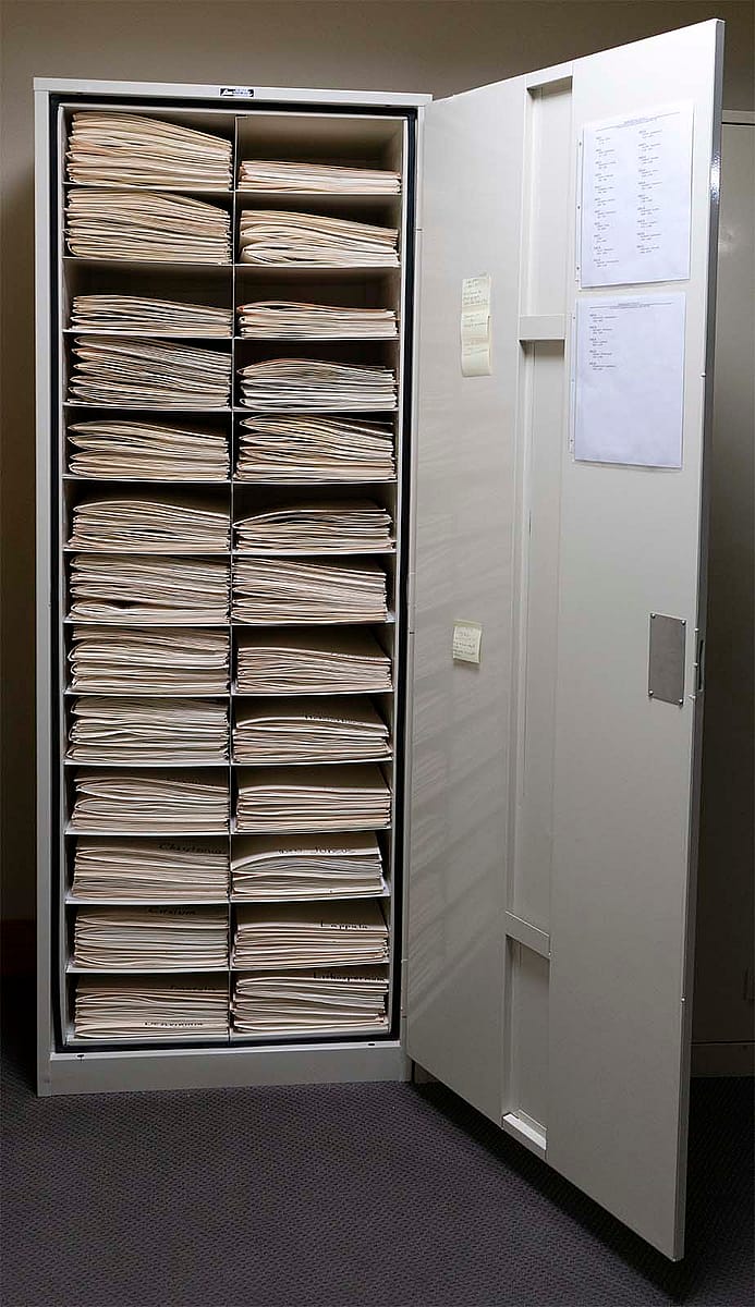 Herbarium cabinet, Draper Natural History Museum vault