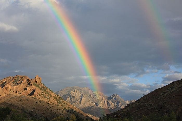 Rainbow over the "edge of the wild"