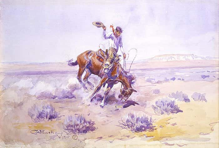 'Bronco Buster' by Charles M. Russell. 58.72
