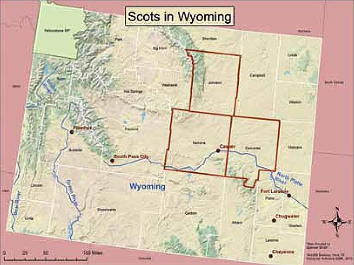 Scots in Wyoming map
