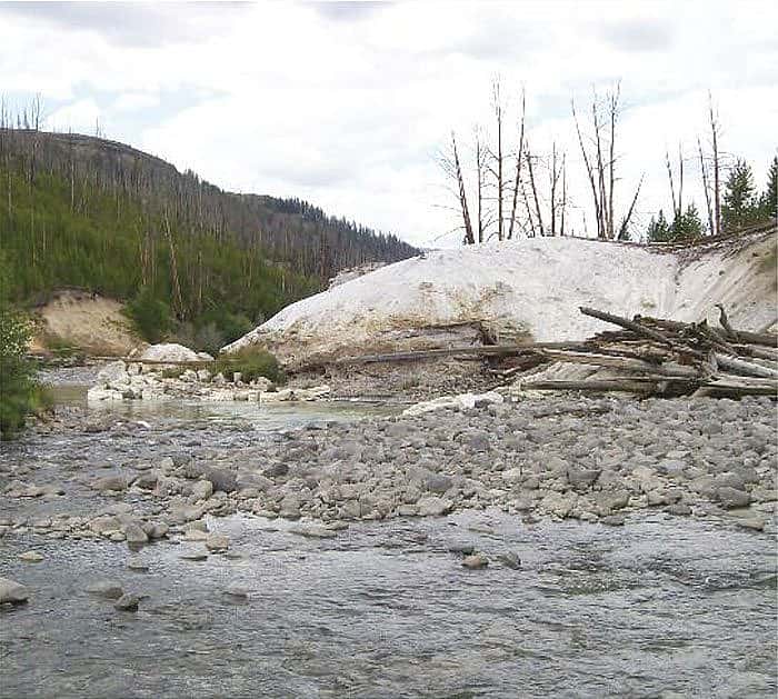 Wahb Springs boils up from beneath Cache Creek.