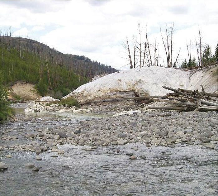 Wahb Springs boils up from beneath Cache Creek.