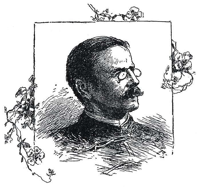 "Captain Charles King" from frontispiece to "Sunset Pass," 1890.
